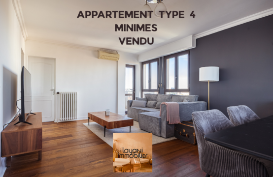 Toulouse-Minimes- appartement type 4 de 80 m2 rénové avec garage et terrasse