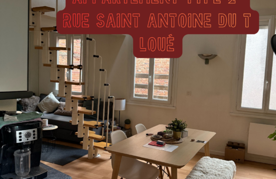 Toulouse-Appartement type 2 meublé de 43 m2